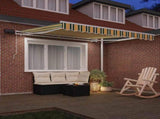 Retractable Awning Green and yellow 350 x 250 cm 3330448