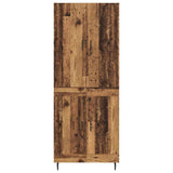 Highboard 2 pcs Old Wood Engineered Wood and Glass 3415690