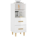 Sideboard High Gloss White 34.5x34x90 cm Engineered Wood 812363