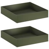 Garden Planter 2 pcs Olive Green 100 x 100 x 20 cm 8005029
