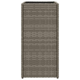 Garden Planter Grey 30x30x60 cm Poly Rattan 366412