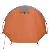 Camping Tent Tunnel 4-Person Orange Waterproof 94396