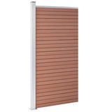Fence Panel WPC 95x186 cm Brown 148977