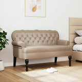 Bench Cappuccino 119.5 x 64.5 x 75 cm Faux Leather 42019298