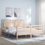 Bed Frame without Mattress King Size Solid Wood 3194056