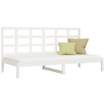 ZNTS Day Bed without Mattress White 90x200 cm Solid Wood Pine 3107906