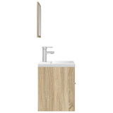 3 Piece Bathroom Furniture Set Sonoma Oak Engineered Wood 3325017