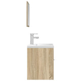 3 Piece Bathroom Furniture Set Sonoma Oak Engineered Wood 3325017