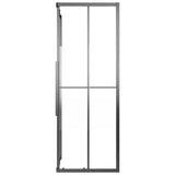 Shower Cabin Half Frosted ESG 90x70x180 cm Black 151854