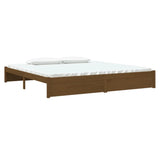 Bed Frame without Mattress Honey Brown Solid Wood 200x200 cm 814972