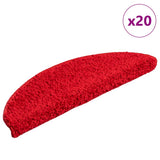 Stair Mats 20 pcs 56x17x3 cm Red Half Round 3365844