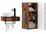 Bathroom Furniture Set 2 pcs Old Wood 33 x 34.5 x 100 cm 3406101