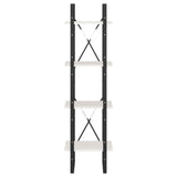 4-Tier Book Cabinet White 40x30x140 cm Solid Pine Wood 806423