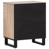 Bedside Cabinet White 50x34x60 cm Solid Wood Mango 377479
