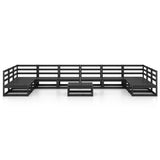 11 Piece Garden Lounge Set Solid Pinewood 3076158