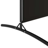 4-Panel Room Divider Black 698x180 cm Fabric 350285