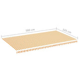 Replacement Fabric for Awning Yellow and White 6x3.5 m 311944
