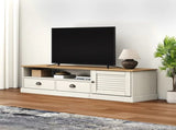 TV Cabinet VIGO White 156x40x40 cm Solid Wood Pine 353173
