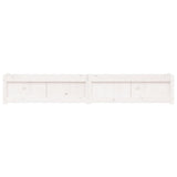 Garden Planters 2 pcs White Solid Wood Pine 837497