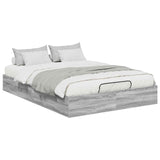 Ottoman Bed Frame Grey Sonoma 193 x 135 x 25 cm Engineered Wood 3409282