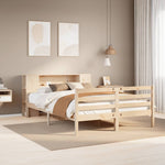ZNTS Bookcase Bed without Mattress 140x200 cm Solid Wood Pine 3322203