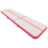 Inflatable Gymnastics Mat with Pump 800x100x15 cm PVC Pink 92673