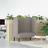 Highback Sofa Taupe 109 x 56 x 121 cm Fabric 42010838
