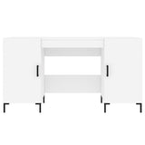 Desk White 140x50x75 cm Engineered Wood 829548