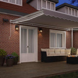 Retractable Awning Light Grey 500 x 350 cm Fabric and Aluminium 3331542