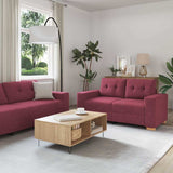 Sofa Set with Cushion 2 pcs Wine Red 221 x 78 x 80 cm Fabric 3324713