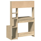 Desk with Shelves Sonoma Oak 100x45x140 cm Engineered Wood 860438