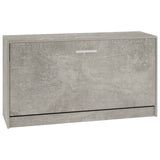 Shoe Bench Concrete Grey 80x24x45 cm Engineered Wood 342642