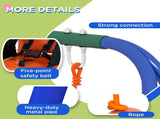 Two-In-One Toddler Garden Swing, with Comfortable Seat, Safety Belt - Orange and Blue T3398P348090
