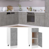 Drawer Bottom Cabinet Lyon Concrete Grey 30x46x81.5 cm Engineered Wood 801208