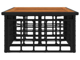 Garden Table Black and Natural 100 x 55 x 37 cm 42035141