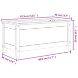 Garden Planter 82.5x40x39 cm Solid Wood Pine 825254