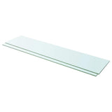 Shelves 2 pcs Panel Glass Clear 110x25 cm 3051590