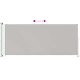 Patio Retractable Side Awning 180x500 cm Cream 313406