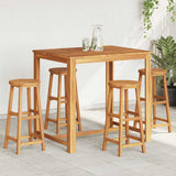 Bar Stool Set of 4 Acacia Wood Color Solid Acacia wood Standard 310285