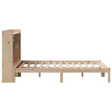 Bookcase Bed without Mattress 135x190 cm Double Solid Wood Pine 3321616
