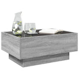 Coffee Table with LED Grey Sonoma 70x50x30 cm Engineered Wood 847516