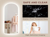 120 x 40cm Arch Mirror, with LED Lights T3398P344133