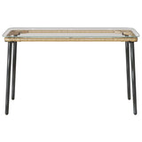 Garden Table Natural 80 x 40 x 45 cm Poly Rattan 42010365