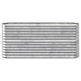 Garden Raised Bed Galvanised Steel 152x40x68 cm Silver 318897