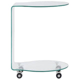 284725 Coffee Table 45x40x58 cm Tempered Glass