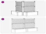 Big Planter with Trellis 2 pcs Anthracite 143 x 143 x 133.5 cm 42041727