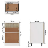 Drawer Bottom Cabinet Lyon Sonoma Oak 50x46x81.5 cm Engineered Wood 801223