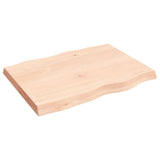 Table Top 80x60x cm Untreated Solid Wood Live Edge 363880