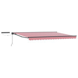 Electric Retractable Awning Red, White and Anthracite 4 x 3 m 3422044