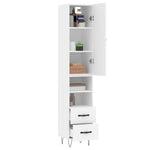 Highboard White 34.5x34x180 cm Engineered Wood 3198945